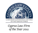 GLOBAL LAW EXPERTS 2011 – Cyprus Law Firm of the Year