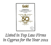 CYPRUS TOP 50 LAW FIRMS 2011 – Gold Magazine