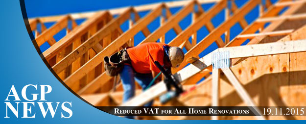 Reduced VAT rate for all home renovations