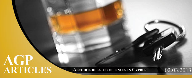 Alcohol related offences (DUI, DWI, DDD) in Cyprus