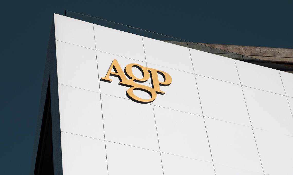 AGP logo building