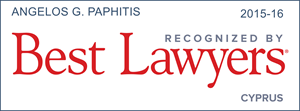 Angelos Paphitis Best Lawyers 2016 Award