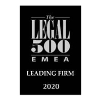 Legal500 EMEA 2020 | Ranked in & Leading Firm on Dispute Resolution, Corporate/M&A, Banking & Finance, Tax