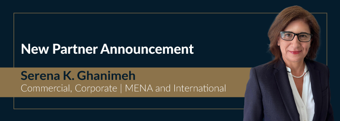 Welcoming a New AGPLAW Partner: Serena K. Ghanimeh